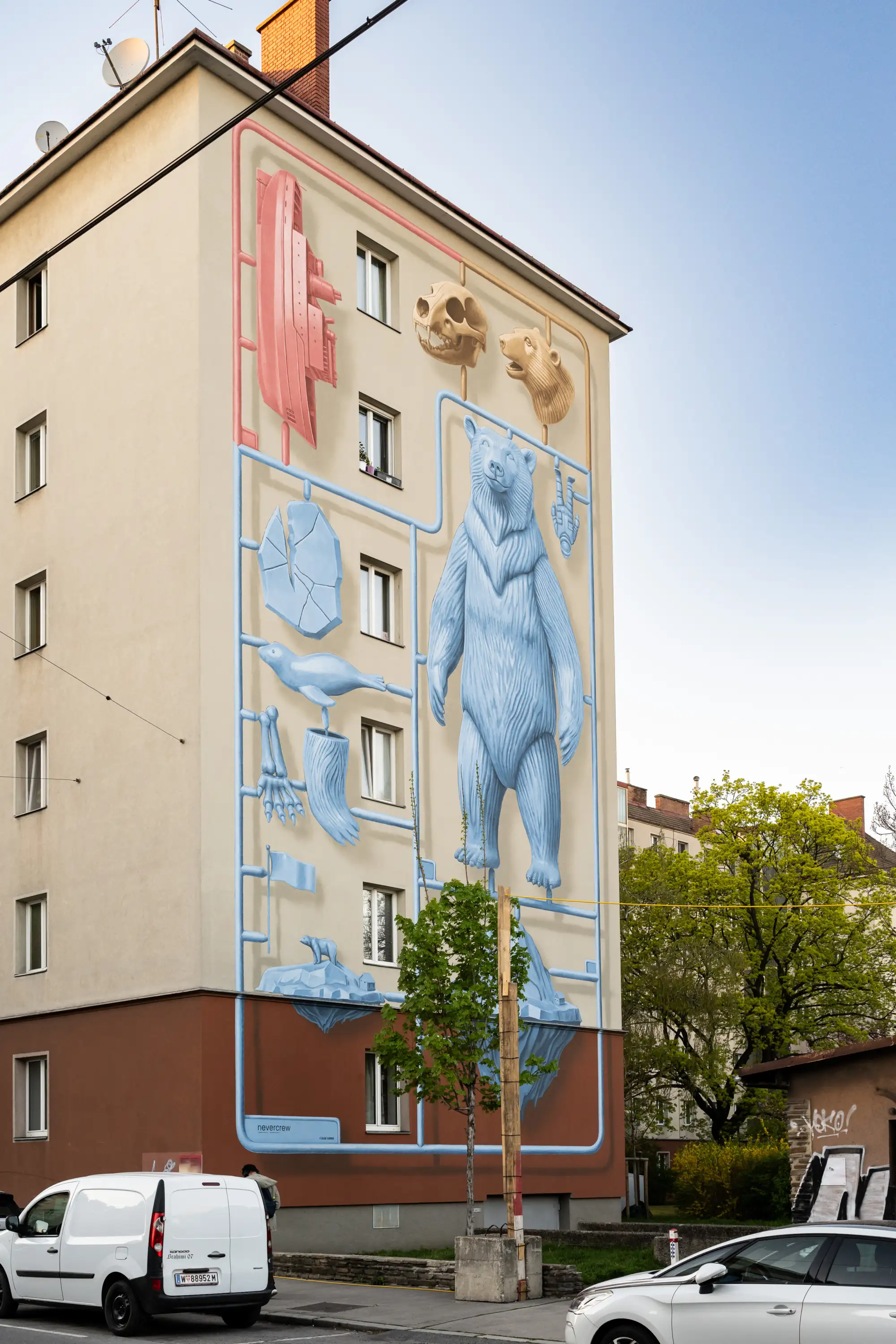 Bemalte Hauswand