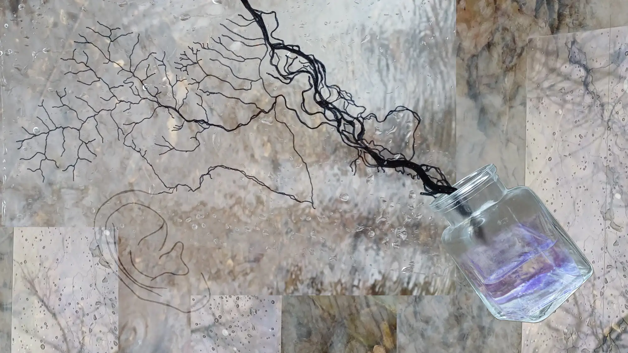 Wasserglas mit Formen